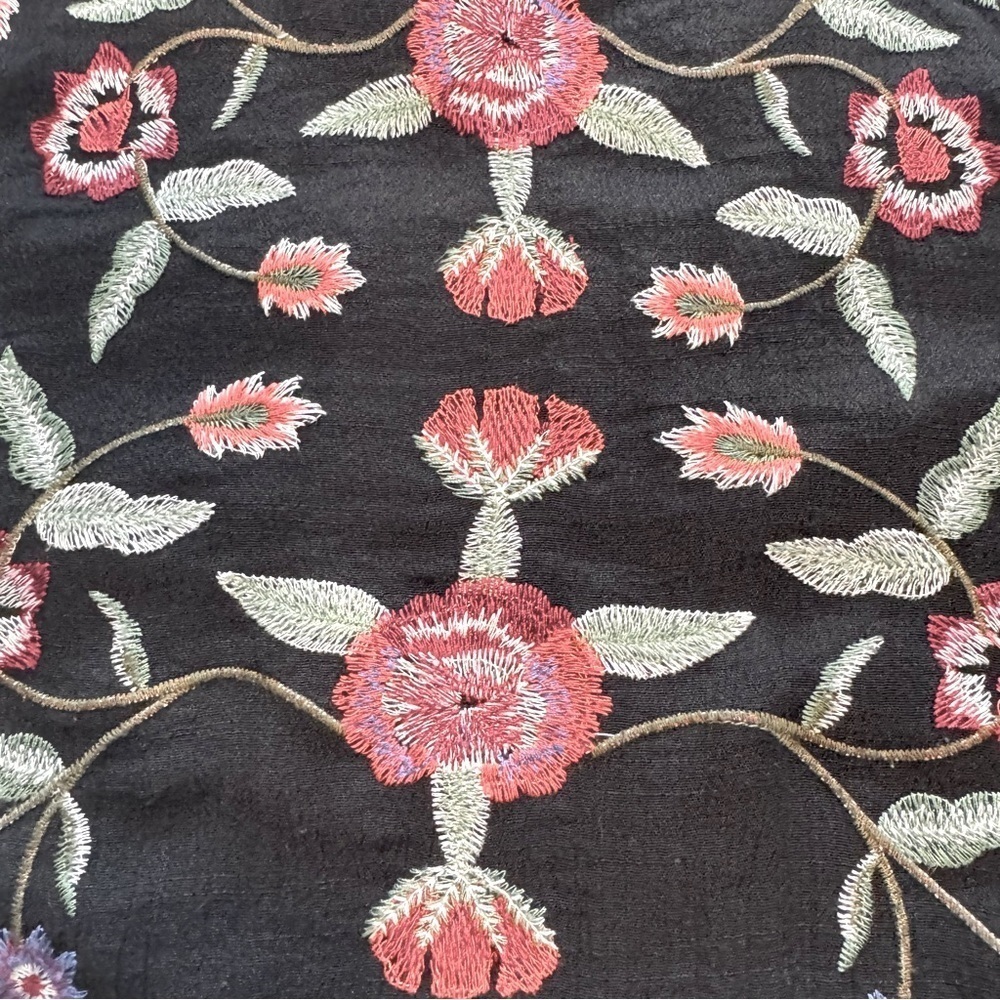 Umgee Black Floral Embroidered Tiered Size Small Gauze Dress - Picture 8 of 8